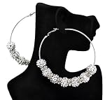 Basketball Wives POParazzi Ball Earrings IER2009 SILVER 83mm
