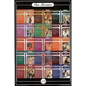 Professionally Framed True Romance - Romance Novel Covers, Art Poster - 24x36 with RichAndFramous Black Wood Frame