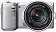 Sony NEX5NYS.CEE5 SLR-Digitalkamera (16,1 Megapixel, 7,5 cm (3 Zoll) Touchscreen, Full HD, Live View) inkl. 18 bis 55mm und 55 bis 210mm Objektiven silber