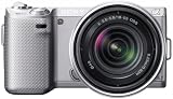 51rrdM6khkL. SL160  Sony NEX 5NYS Systemkamera (16,1 Megapixel, Live View, 7,5 cm (3 Zoll) Touchscreen, Full HD) inkl. 18 bis 55mm und 55 bis 210mm Objektiven, silber