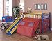 Coaster Bunk Bed with Slide and Tent, Multicolor