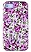 DandyCase 2in1 Hybrid High Impact Hard Lavender Garden Floral Pattern + Purple Silicone Case Cover For Apple iPhone 4S & iPhone 4 + DandyCase Screen Cleaner