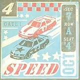 IMAGE OF Oopsy daisy Speed Stretched Canvas Wall Art by Roger Groth, 26 by 26-Inches