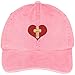 Trendy Apparel Shop Christian Heart Embroidered Soft Crown 100% Brushed Cotton Cap - Pink