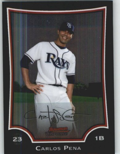 2009 Bowman Chrome Refractors #60 Carlos Pena - Tampa Bay Rays (Baseball Cards)