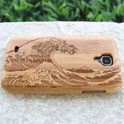 Sonyca Wave Bamboo Wooden Hard Back Case Cover For Samsung Galaxy S4 i9500