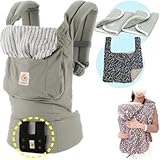 エルゴベビー 抱っこ紐 (ベルト付） オリジナル/デュードロップ・防寒セットL 【正規品2年間保証-SG認定】 +防寒ケープ＆よだれパッド