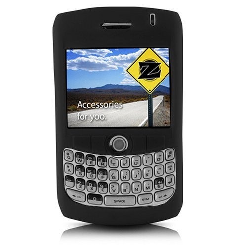 yooZoo Silicone Skin Case for RIM BlackBerry Curve 8300 series 8300 / 8310 / 8320 SmartPhone Cellphones - Midnight Black