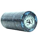 50 $.50 Scroll 10 Gram Ceramic Casino Quality Poker Chips