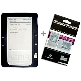 Black Color Amazon Kindle 2 E-Book Reader Silicone Rubber Skin Case + FREE Kindle2 Anti Scratch LCD Screen Protector