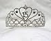 Quinceanera - Princess Tiara with Glistening 15 and Diamond Rhinestones