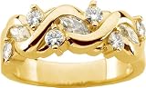 14 Karat Yellow Gold Moissanite Anniversary Band Ring