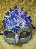 Wall Decor Venetian Queen Styled Mask - Blue