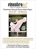 13 x 19" 50 Sheets Premium Natural Matte Inkjet Paper 230gsm