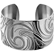Inox Jewelry 316L Stainless Steel Waves Cuff Bracelet