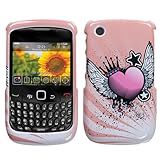 Flying Heart Design Protector Case for BlackBerry Curve 8520, 8530, 9300, 9 ....
