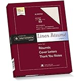 Southworth Linen R&eacute;sum&eacute; Paper, Almond, 32 Pounds, 100 Count (RD18ACFLN)