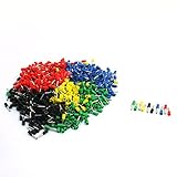 uxcell　絶縁スリーブ付棒端子　棒端子セット　アソートカラー　ワイヤーコネクタ　E1008　1.0 mmケーブル　950個入り