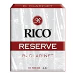 Rico Reserve Bb Clarinet Reeds, Strength 4.0, 10-pack