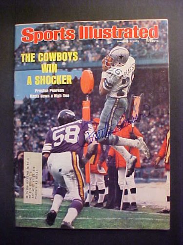 Preston Pearson Dallas Cowboys Autographed January 5, 1976 Sports Illustrated Magazine