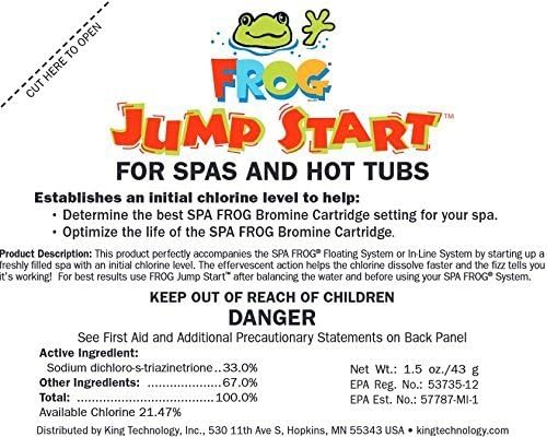 2) Spa Frog 01-14-6012 Hot Tub Mineral Jump Start Shock Chlorine Packets (Pair) by King Technology
