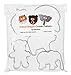 Kemsten Animal Shaped Cookie Cutters 5 Piece Set (Bear, Elephant, Bird, Pig, Cat)