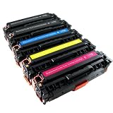 5 Pack PTA Brand CE410A CE411A CE412A CE413A Cyan Magenta Yellow Black Toner Cartridge Fits HP Laserjet Color 300 MFP M375nw 400 M451dn 400 M451dw 400 M451nw 400 MFP M475dn 400 MFP M475dw