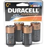 Duracell MN1400R4ZX C Alkaline Battery, 4 Pack