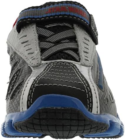 Stride Rite Boys' Dueling Lightsaber '14 Light Up Sneaker Silver Blu 12 M US