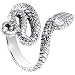 Sterling Silver 925 Coiled Sexy Snake Toe Ring