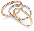 10k Tri-Colored Gold Diamond Stack Ring (1/4 cttw, J-K Color, I2-I3 Clarity)