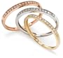 10k Tri-Colored Gold Diamond Stack Ring (1/4 cttw, J-K Color, I2-I3 Clarity)