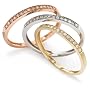 10k Tri-Colored Gold Diamond Stack Ring (1/4 cttw, J-K Color, I2-I3 Clarity)