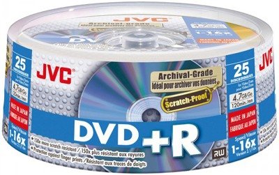 JVC Archival Grade DVD+R Disc 16x 4,7GB (25 St&uuml;ck) Preisvergleich