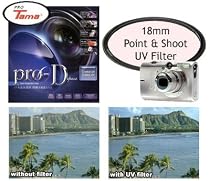 ProTama 18mm Digital Compact Point & Shoot UV Filter for Canon PowerShot, Nikon Coolpix, Sony Cyber-Shot, Olympus Stylus, Kodak EasyShare, Casio Exilim & Panasonic Lumix Cameras