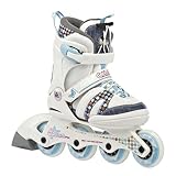 IMAGE OF K2 Sports Junior Charm Pro 2012 Fitness Inline Skates (White/Blue, Small)