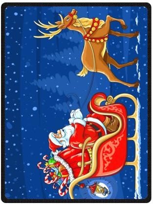 Merry Christmas and a Happy New Year Fleece Plush Blanket 58" x 80"(Large) Unique Design