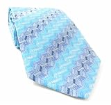 Missoni Mens Silk Tie Blue Zig Zag Design CRB8SEU2305 - 0006