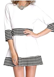 Polyester 3/4 Sleeves Long Sleeves General Print Party Dress 