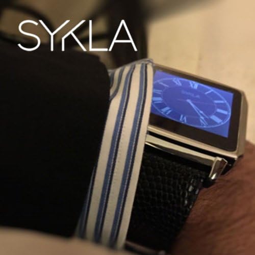 SYKLA M1 (Model One) - The Elegant Smart Watch (Silver Metal with Black Leather)