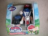M & M Limited Edition Collectible -- Red White and Blue Motorcycle Candy Dispenser -- NEW OLD STOCK -- M&M candy removed