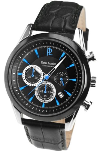 Pierre Lannier Herren-Armbanduhr Analog Leder schwarz 251B193 Preisvergleich