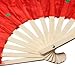 Vktech 3 Color Gradient Flame Dancing Fan Belly Veil for Party Stage Performance