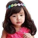 Housweetyベビー　キッズ 赤ちゃん　カチューシャ　ヘアアクセサリー　ヘアバンド ヘッドバンド　カラフル花 髪飾り 子供服 出産祝い 結婚式 プレゼント ギフト 伸縮性がある 　かわいい　ホット