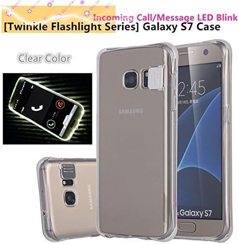 Galaxy S7 Case, Lovkit™ [Twinkle Flashlight Series] Soft TPU Case Protective Transparent Case Incoming Call/Message LED Blink Flashlight Case for Samsung Galaxy S7 - Clear