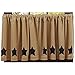 Burlap Natural Tier Black Stencil Stars Set of 2 L24xW36