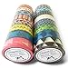 Premium Washi Masking Tape Collection (SET OF 16) by Kimono Tape - Vibrant Decorative Japanese Paper Tapes - Special Edition I