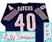 Gale Sayers Chicago Bears Autographed Blue Throwback Jersey with HOF 77 Inscription