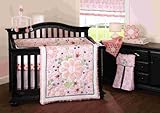 Beansprout Camille 6 Piece Crib Set, Pink/White