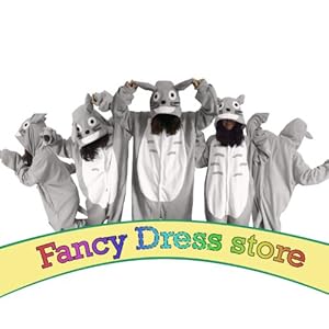 Unisex Totoro Adult Long Sleeve Cosplay Kigurumi Costume,Large,Gray